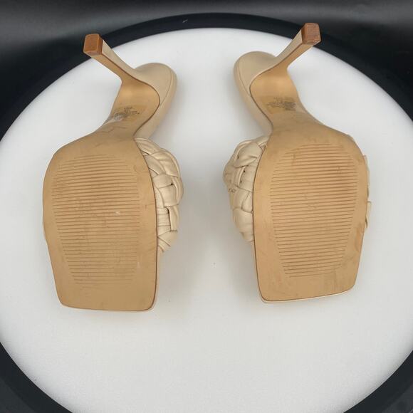 NWOT Marc Fisher Draya Square Toe Slide in Macaroon - Picture 9 of 10